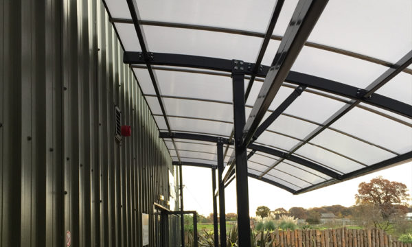 Curved Roof Entrance Canopy