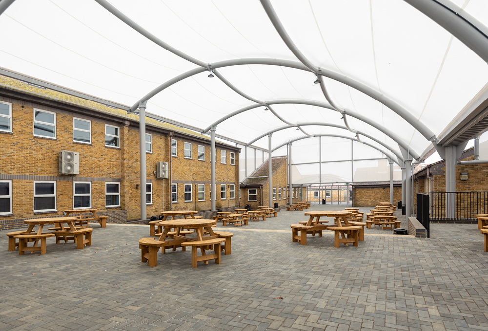 Barrel Vault canopy in Thomas Aveling school, Rochester, Kent