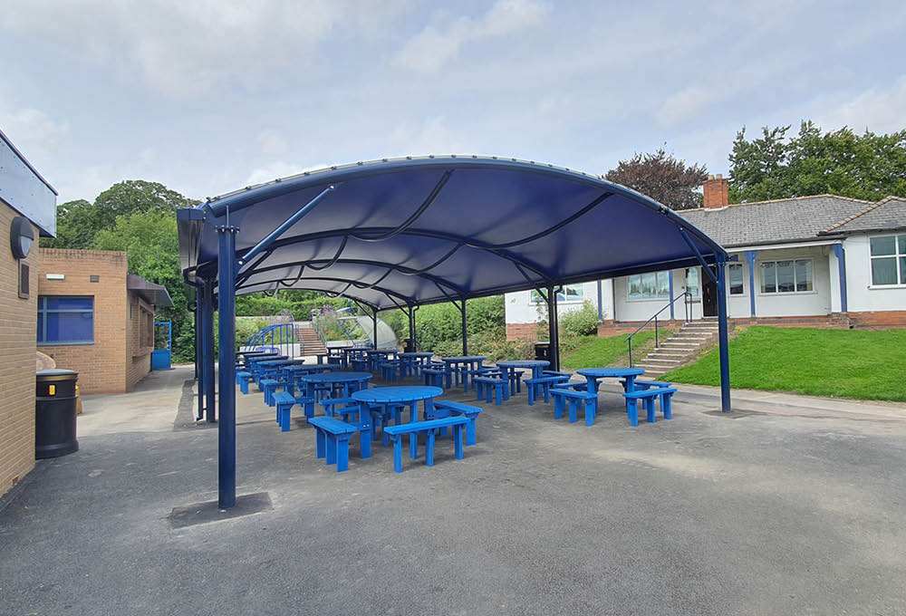 Barrel Vault Canopy for outdoor dining