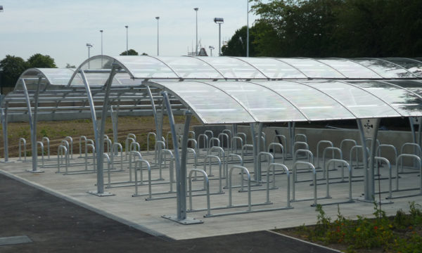 CENTAUR CS10 (2 Bay) Single-Row Asymmetric Cycle Shelter