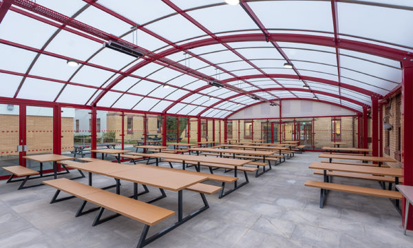 Polycarbonate Roof Enclosed Canopy at The John Wallis C of E Academy