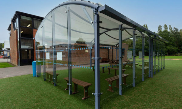 Fabric roof enclosed canopy at The Wavell School