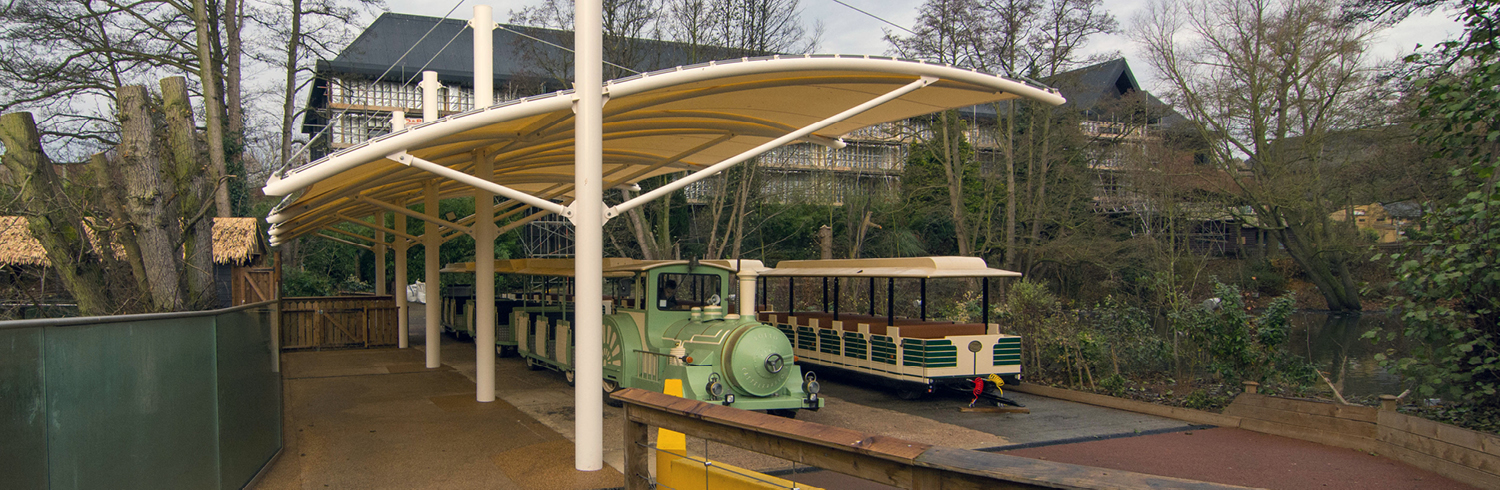 Fabric Cantilever Canopy - Colchester Zoo