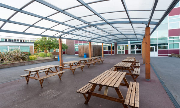 Polycarbonate Canopy with Benches