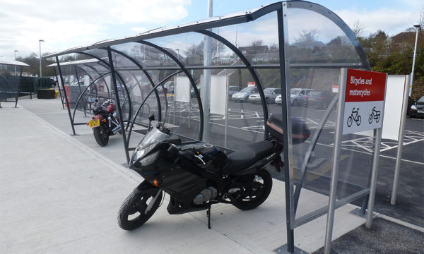 Semi-enclosed Cycle & Bike Shelter at Medway Mail Centre