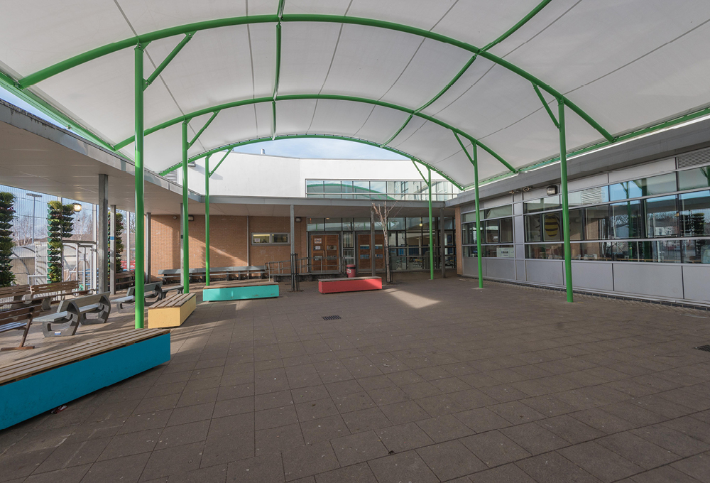 Barrel Vault Canopy in St Peter's Roman Catholic  High School, Manchester