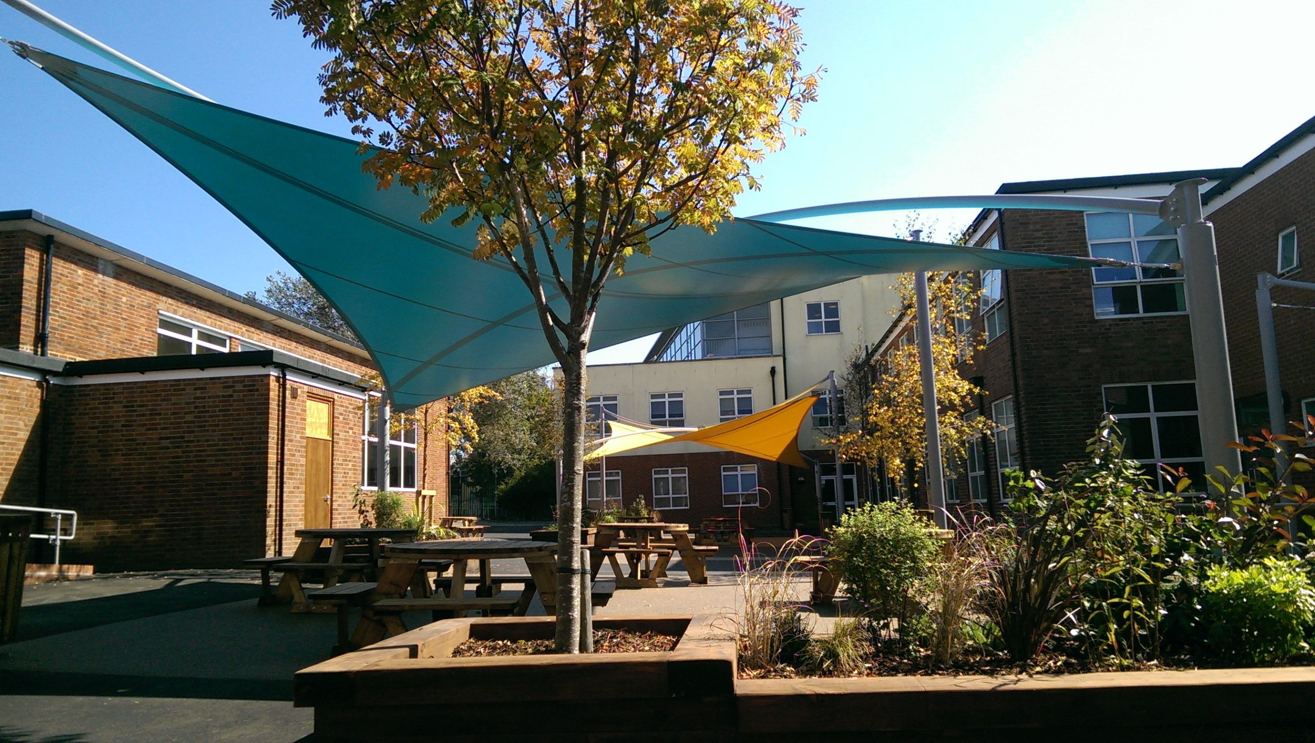 Fabric canopy in St Catherine's College, Eastbourne, East Sussex