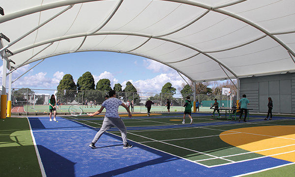 MUGA Sports Canopy over Tennis Court