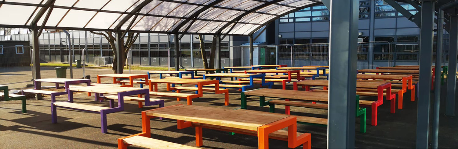 Taurus glulam canopy, outdoor classroom for schools 