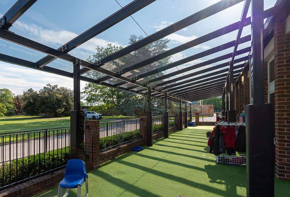 School Glass Canopy, New Hall School, Chelmsford, Essex.