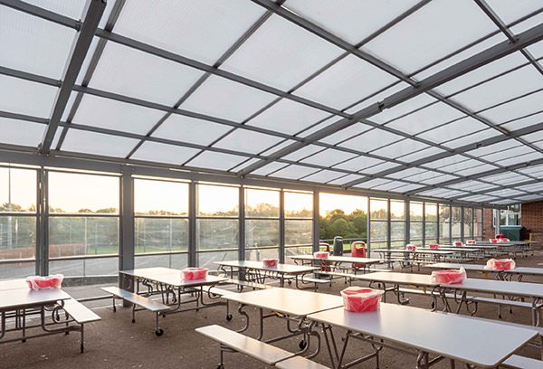 Enclosed Dining Canopy at Marshalls Park Academy