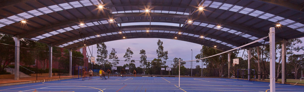 Covered MUGA Sports Canopy for basketball & volleyball courts