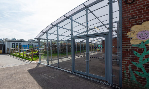 Asymmertrical Steel Framed Enclosed Canopy