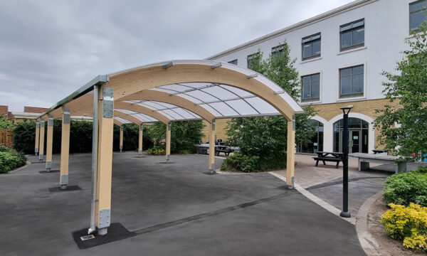Timber Canopy with Plycarbonate Roof