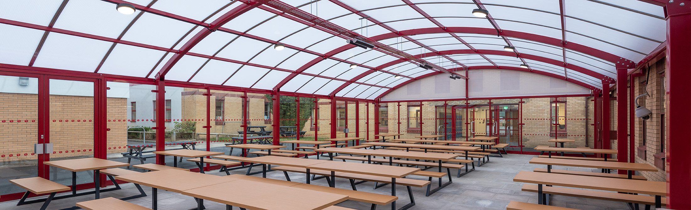 Fabric roof enclosed Canopy