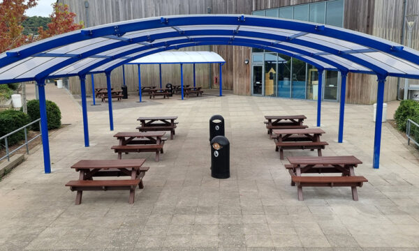 Polycarbonate School Playground Canopy for outdoor dining