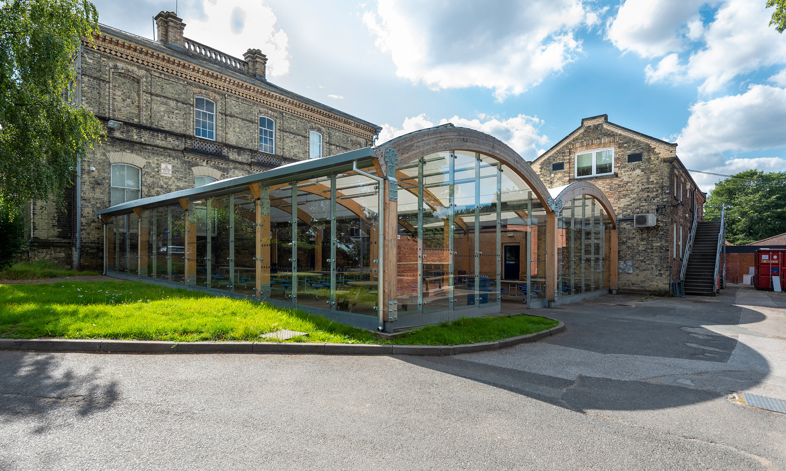 Twin Barrel Vault Enclosed Canopy